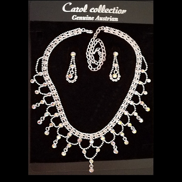 Carol Collection Jewelry - Crystals Rhinestone Necklace Set